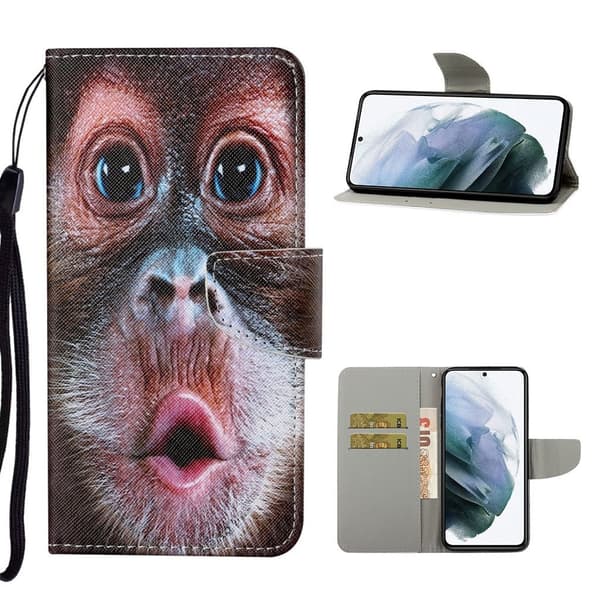 Wonderland Samsung Galaxy S21 FE Flippetui - Monkey Brown
