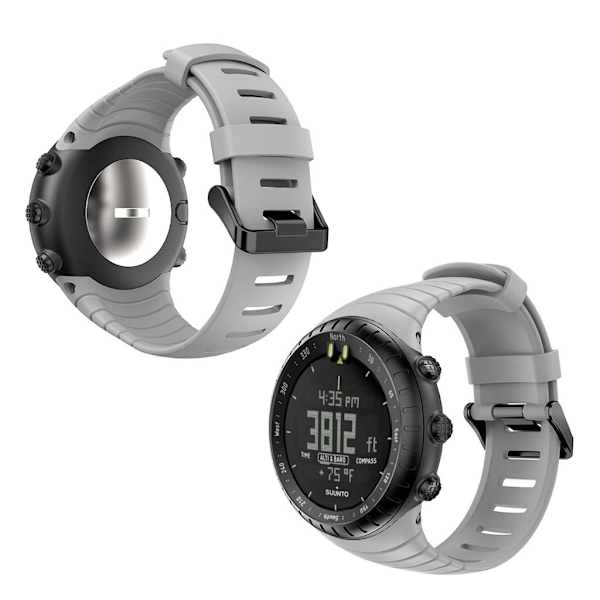 Suunto Core slitstarkt klockarmband i silikon - Grå Silvergrå