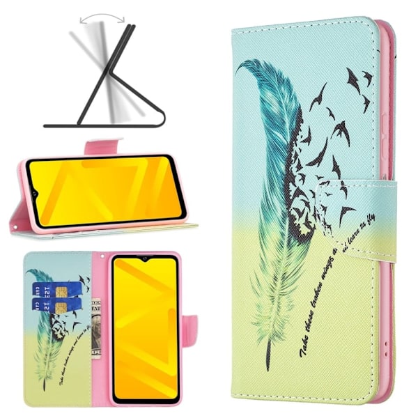 Wonderland ZTE Blade A51 flip kuoret - Sulka Green