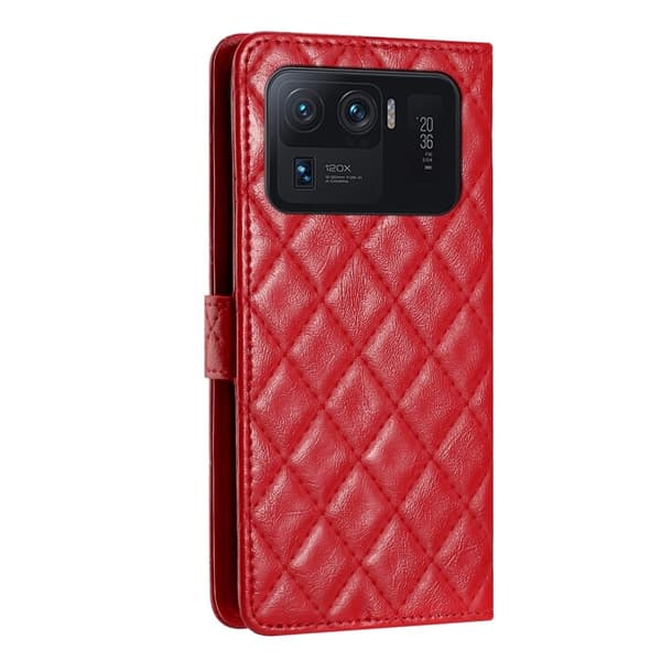 Funktionelt Xiaomi Mi 11 Ultra rombe etui med pung Red