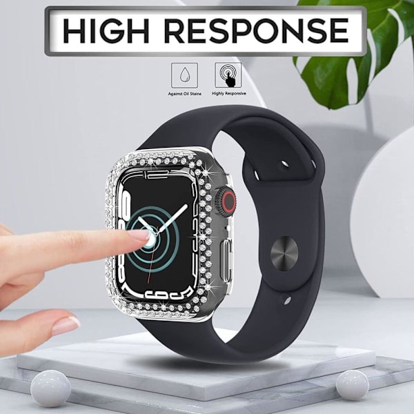 Apple Watch SE 2022 (44mm) strassdekorationsfodral - Transparent Transparent
