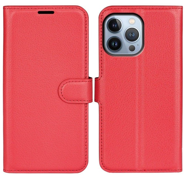 Klassisk iPhone 14 Pro flip etui - Rød Red