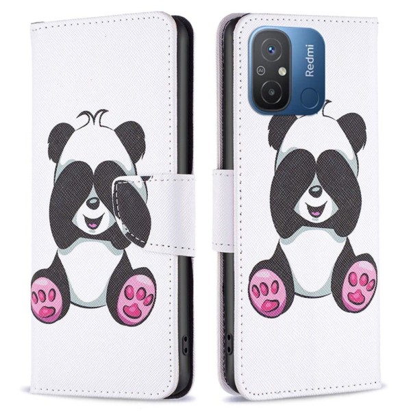 Wonderland Xiaomi Redmi 12C Flip Fodral - Panda Vit