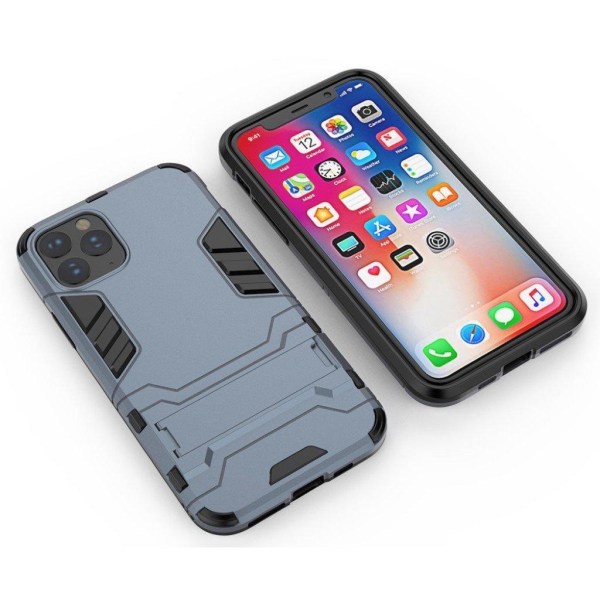 Plastik og fleksibelt mobil cover med kickstand iPhone 11 Pro Ma Blue
