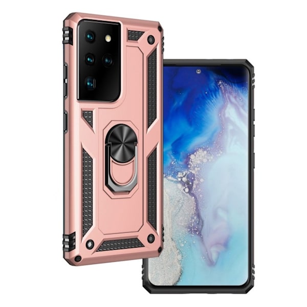 Bofink Combat Samsung Galaxy S21 Ultra 5G kotelot - Ruusukulta Pink