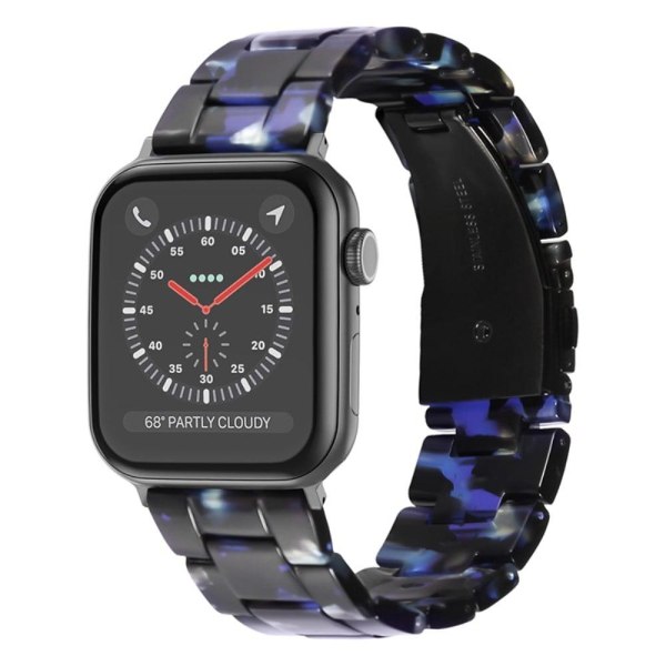 Apple Watch (45mm) hartsityylinen kellonhihna - Musta Sininen Blue