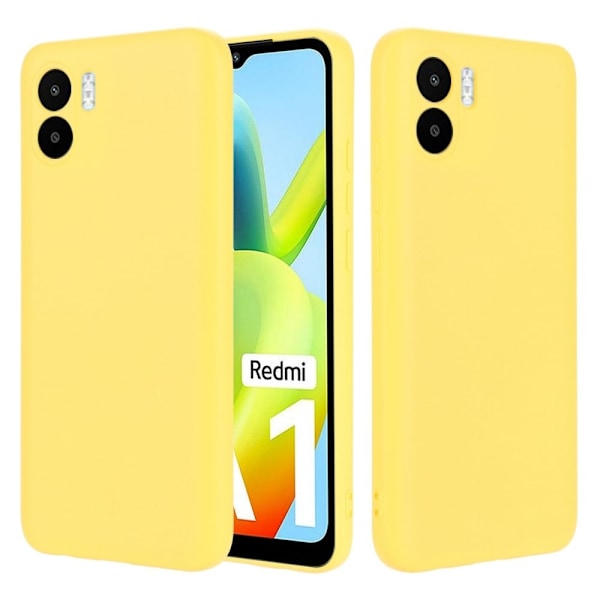 Matt Xiaomi Redmi A1 skal av flytande silikon - Gul Gul