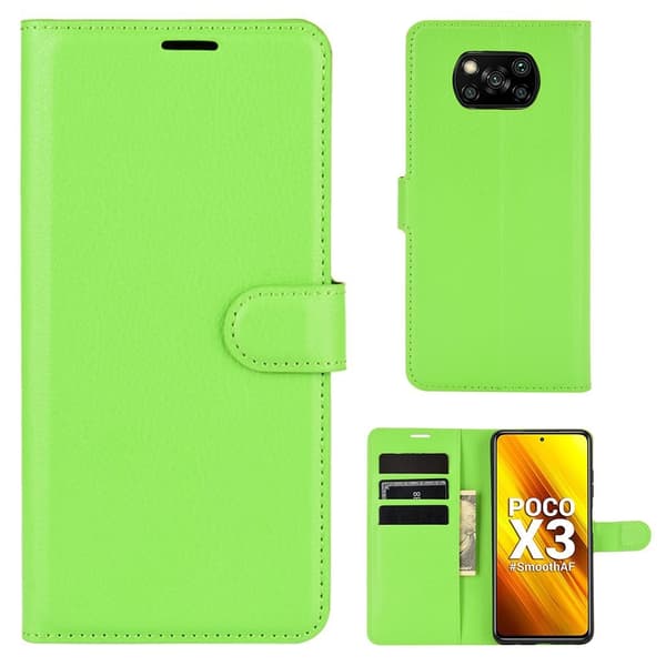 Classic Xiaomi Poco X3 / Poco X3 Nfc Flip Etui - Grøn Green
