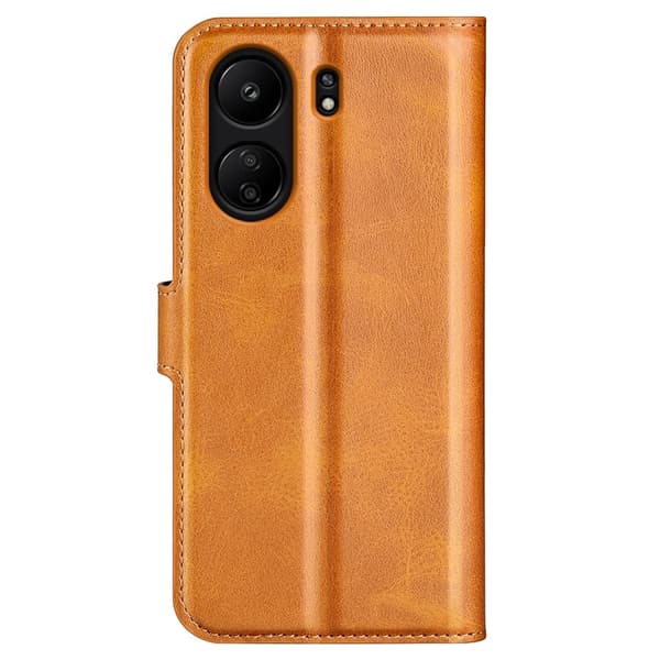Klassisk Xiaomi Redmi 13C / Xiaomi Poco C65 flip etui - Gul Yellow
