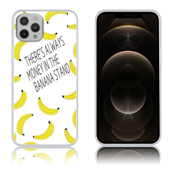 Blødt, fleksibelt telefonetui med mønstertryk iPhone 12 Pro Max - Gul Yellow