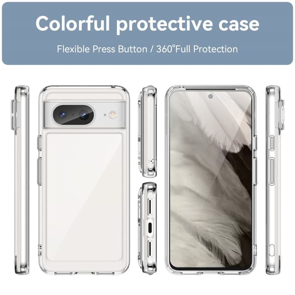 Google Pixel 8 älykäs akryylikansi - Läpinäkyvä Transparent