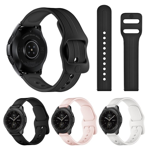 Samsung Galaxy Watch (42mm) streak silikone Urrem - Sort Black