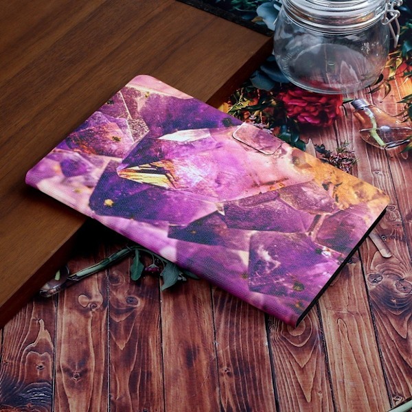 iPad 10.2 (2019) Stilfuldt mønster læder flip etui - Rock Multicolor