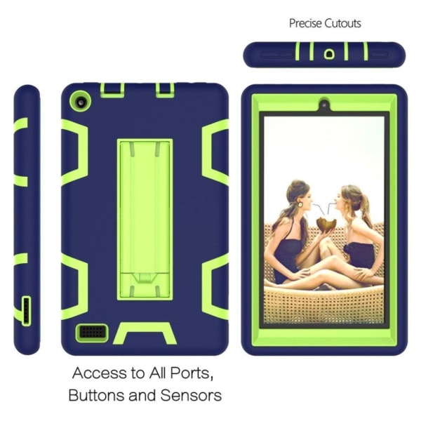 Amazon Kindle (2019) cool silicone case - Dark Blue / Green Blå