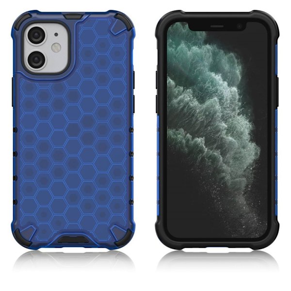Bofink Honeycomb iPhone 12 Mini etui - Blå Blue