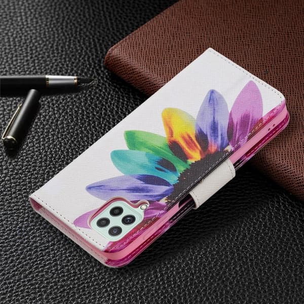 Wonderland Samsung Galaxy A22 4G Flippetui - Solsikke Multicolor