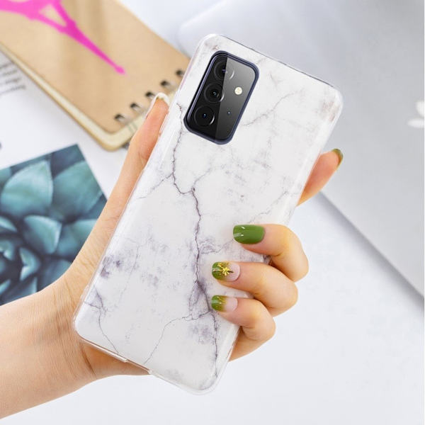Marble Samsung Galaxy A72 5G Etui - Hvid Marmor White