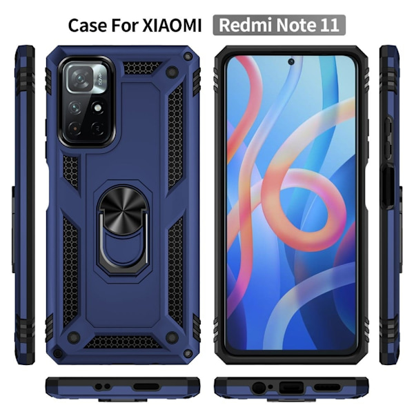 Bofink Combat Xiaomi Redmi Note 11T 5G / 11S 5G Etui - Blå Blue