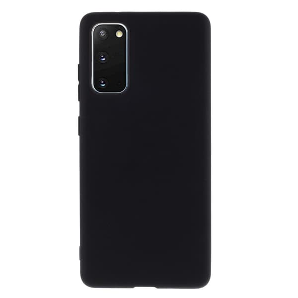 Til Samsung Galaxy S20 FE 4G/5G/S20 Lite/S20 FE 2022 Soft TPU Matte Finish Coating Slim Phone Case - Sort Black