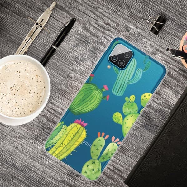 Deco Samsung Galaxy A12 5G Etui - Kaktus Green