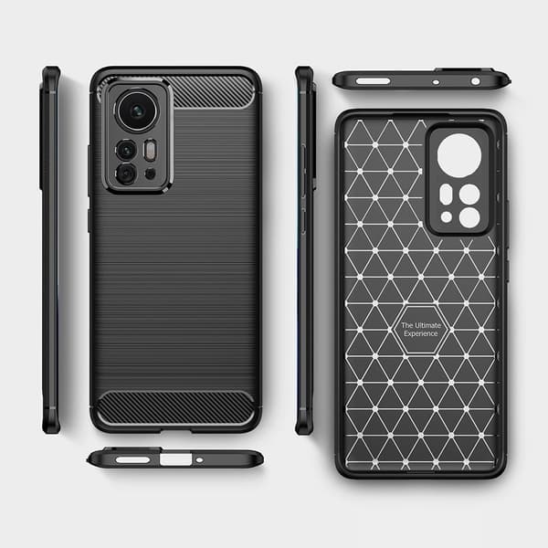Carbon Flex Etui Xiaomi 12 Pro - Blå Blue