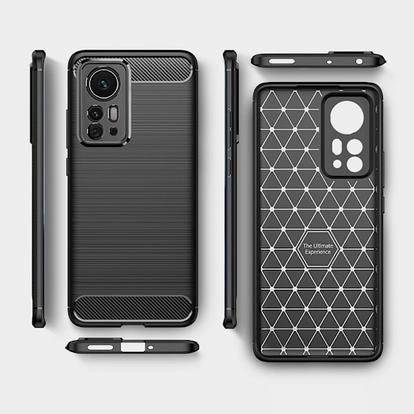 Carbon Flex Xiaomi 12 Pro skal - Blå Blå