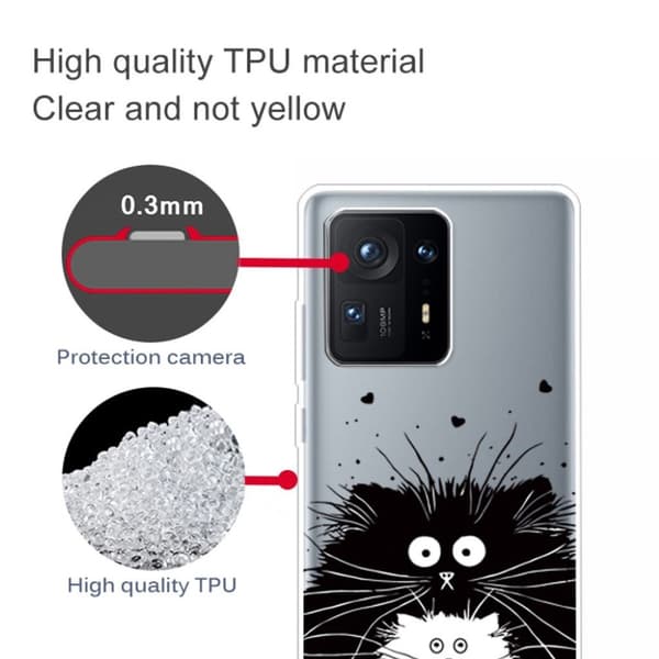 Deco Xiaomi Mix 4 Suojakotelo - Musta / White Cats Black