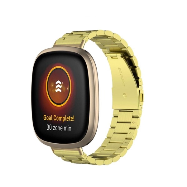 Fitbit Sense 2 / Versa 4 / 3 klockarmband i rostfritt stål - Guld Guld