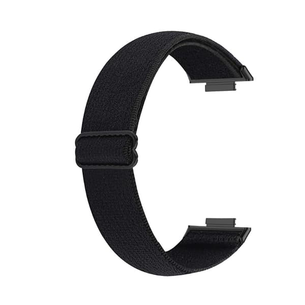 Huawei Watch Fit 2 elastisk nylon-urrem i etnisk stil - Sort Black