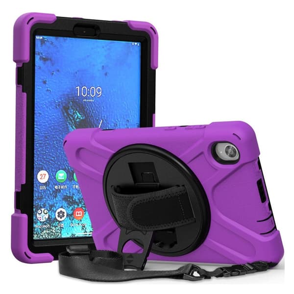 Lenovo Tab M8 360°-sving Silikon Etui - Lilla Purple