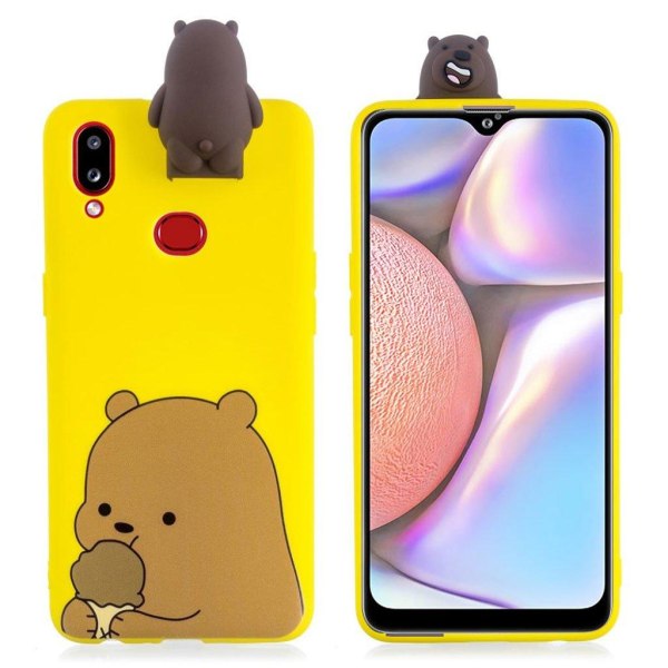 Cute 3D Samsung Galaxy A10s cover - Grizzlybjørn Yellow