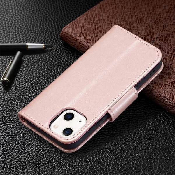 Butterfly iPhone 13 Flippetui - Rose Gull Pink