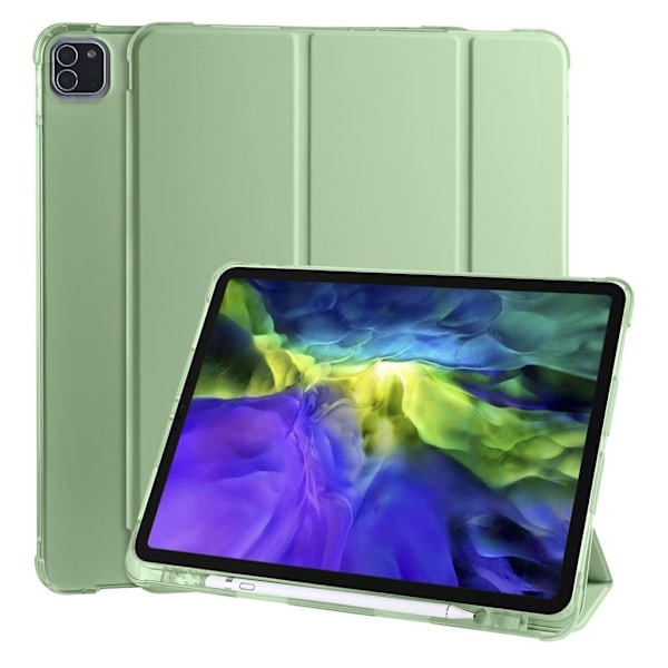 iPad Pro 11 tum (2020) / (2018) läderfodral med tre flikar - Ljusgrön Grön