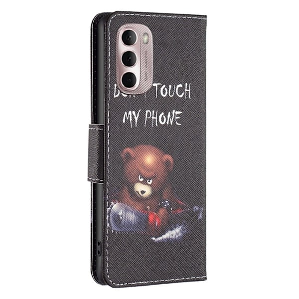 Wonderland Motorola Moto G Stylus 5G (2022) flip kuoret - Karhu Black