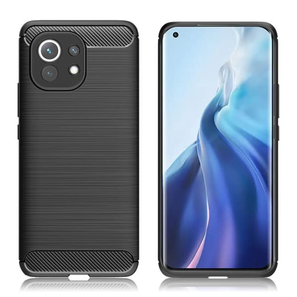 Carbon Flex Xiaomi Mi 11 kotelot - Musta Black