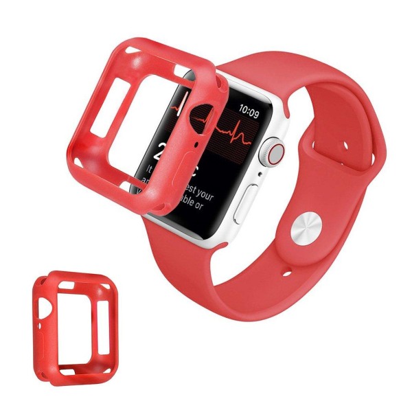 Apple Watch Series 3/2/1 42mm hållbar bumper ram - röd Röd