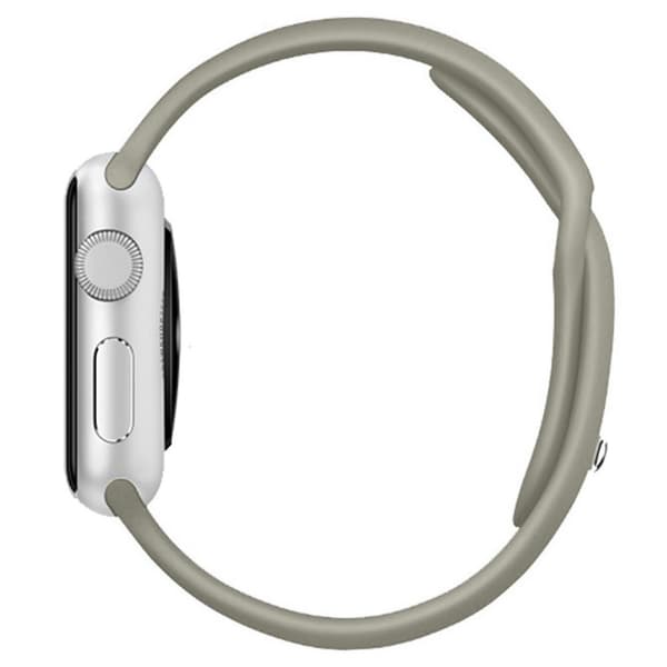 Apple Watch Series 8 (41 mm) silikonrem (Lengre størrelse) - Khakigrå Silver grey