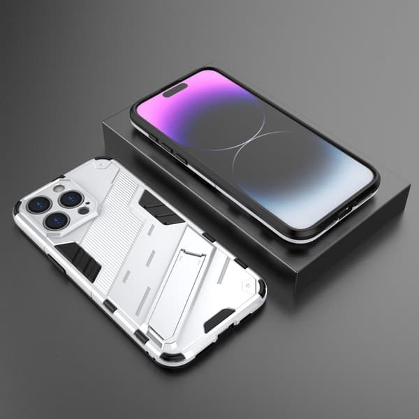 Stødsikkert moderne iPhone 16 Pro hybridcover - Hvid White