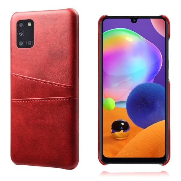Dual Card Cover - Samsung Galaxy A31 - Rød Red