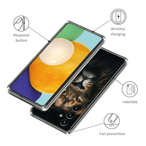 Deco Samsung Galaxy A34 5G Suojakotelo - Lion Multicolor