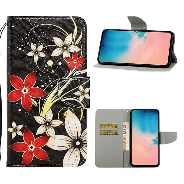Wonderland Samsung Galaxy Note 20 Flip Etui - Smukke Blomster Multicolor