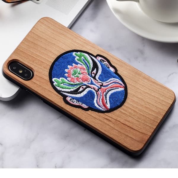 iPhone Xs Broderi Etui - Maske Multicolor