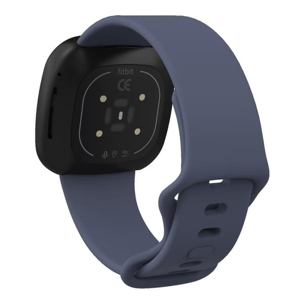 Fitbit Sense 2 / Versa 4 klokkerem i silikon - Blågrå Størrelse: S Silver grey