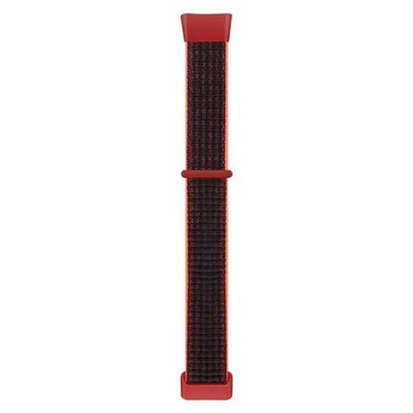 Fitbit Charge 5 nylonrem - Rød / Svart Red
