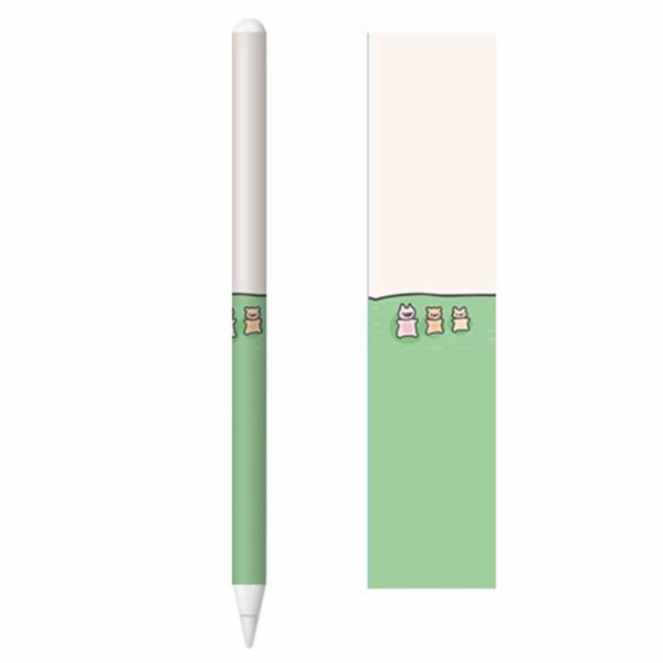 Apple Pencil 2 cool sticker - Pig / Bear / Bunny Grön