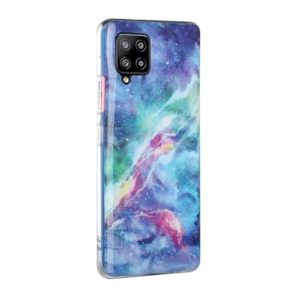 marmor Samsung Galaxy A42 5G etui - blå stjerne Sky Multicolor