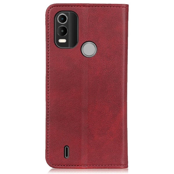 Äkta läder Nokia C21 Plus fodral - Röd Röd