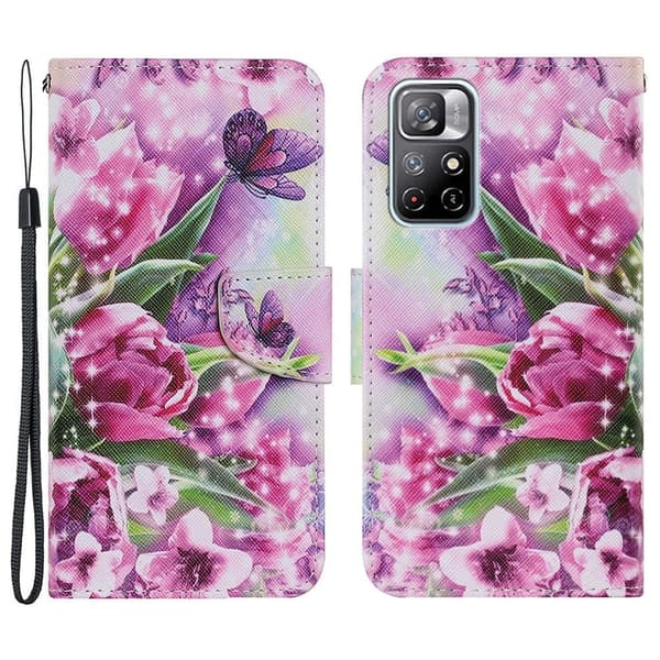 Wonderland Xiaomi Redmi Note 11T 5G / Note 11s 5g Flip Etui - Lyserøde Blomster Pink