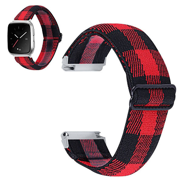 Apple Watch 40mm elastinen ranneke - Musta / Punainen Multicolor