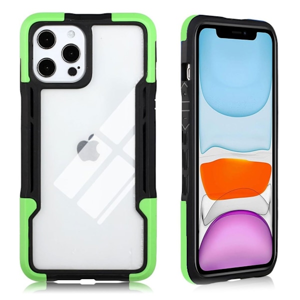 Stötsäkert skyddsfodral för iPhone 12 Pro Max - Svart / Grön Svart